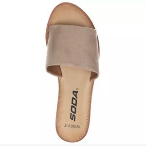 Soda Women's Faux Suede Slide Sandals NWB